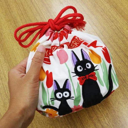Sacoche à Gousset Silhouette Jiji et Chaton 17 x 26 x 12 cm - Kiki la