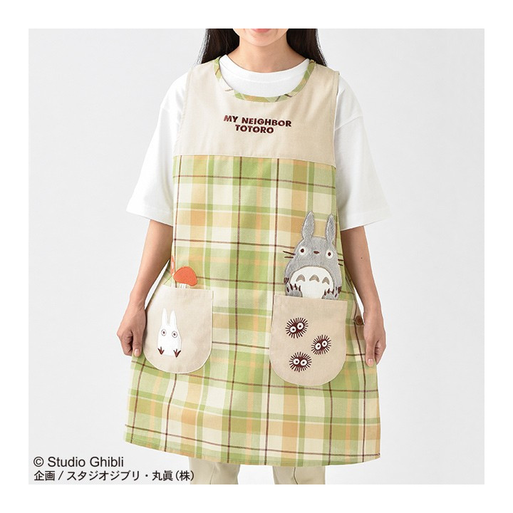 TABLIER A CARREAUX TOTORO - MON VOISIN TOTORO H84XW61.5
