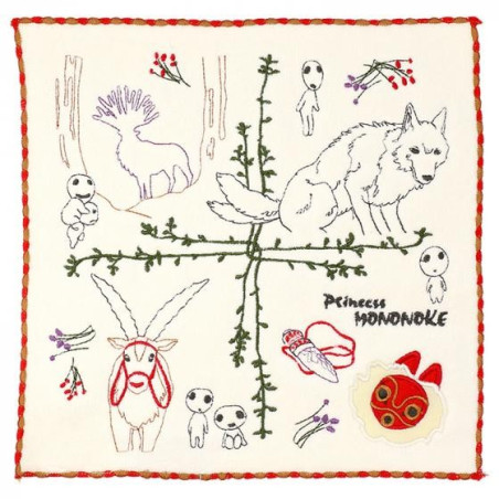 Mini Serviette Arbre Des Esprits 25 x 25 cm - Princesse Mononoke