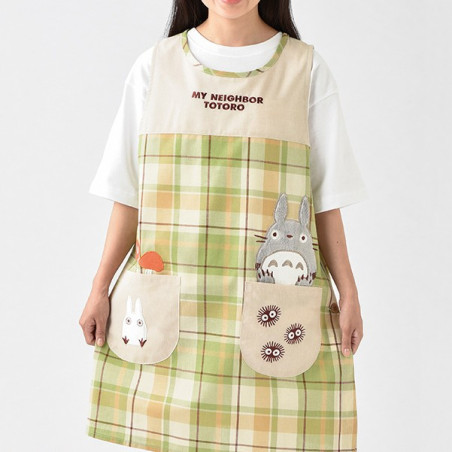 TABLIER A CARREAUX TOTORO - MON VOISIN TOTORO H84XW61.5
