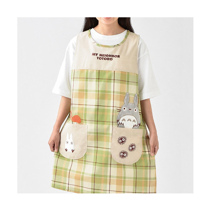 TABLIER A CARREAUX TOTORO - MON VOISIN TOTORO H84XW61.5