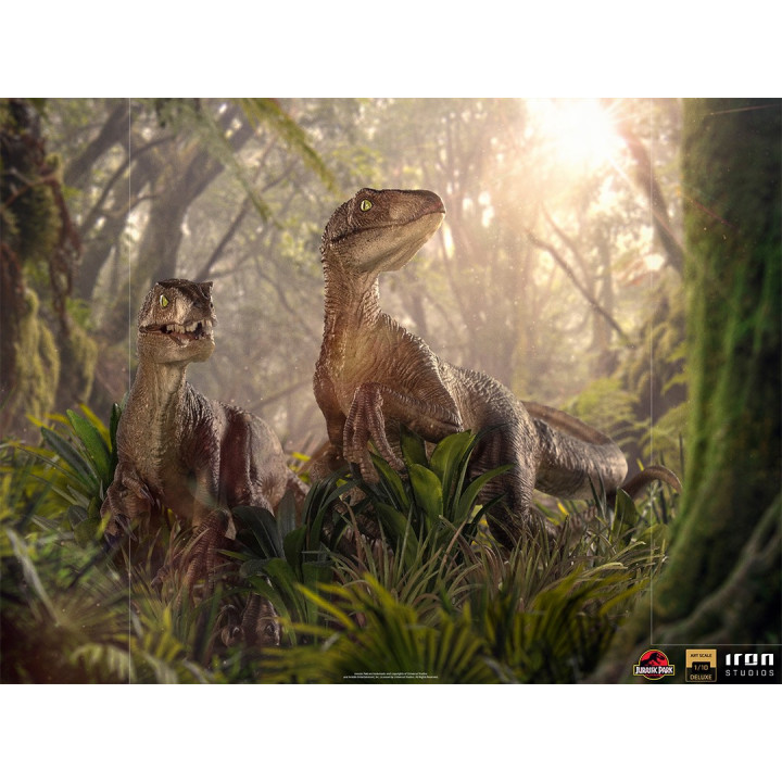 Just The Two Raptors Deluxe Art Scale 1/10 - Jurassic Park
