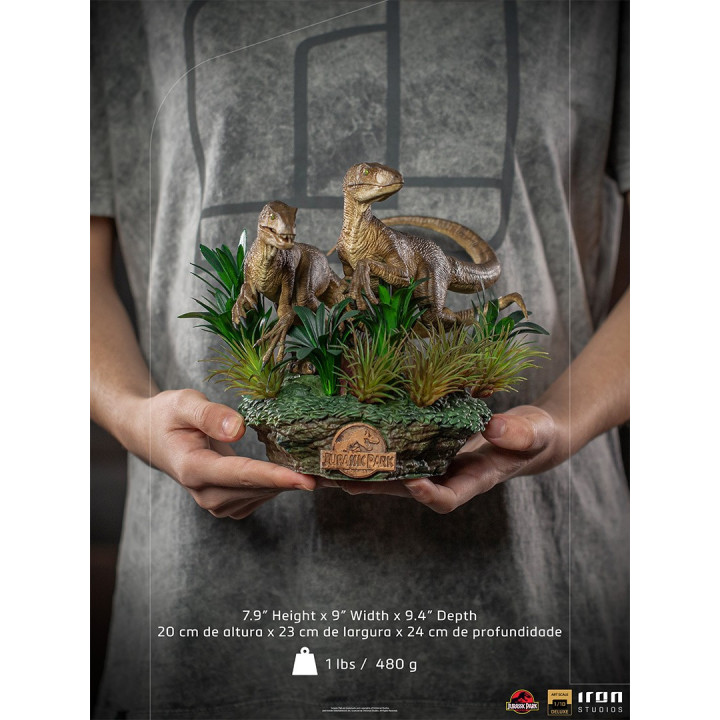 Just The Two Raptors Deluxe Art Scale 1/10 - Jurassic Park