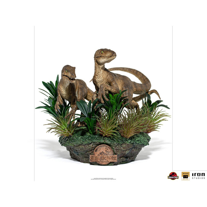 Just The Two Raptors Deluxe Art Scale 1/10 - Jurassic Park