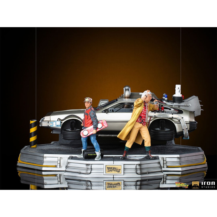 DeLorean Full Set Deluxe - Back to the Future Part II  Art Scale 1/10