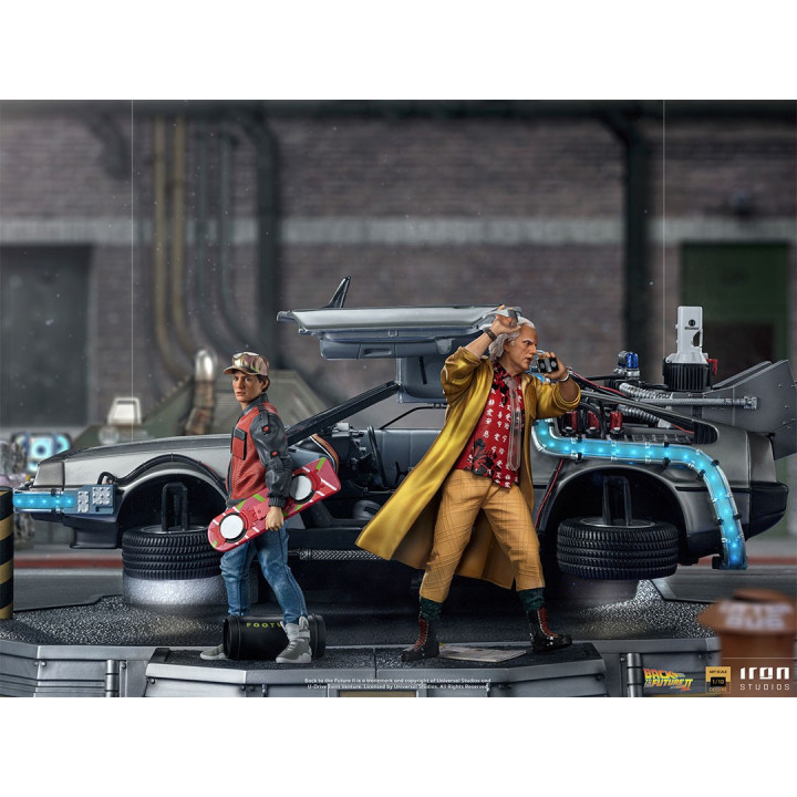 DeLorean Full Set Deluxe - Back to the Future Part II  Art Scale 1/10