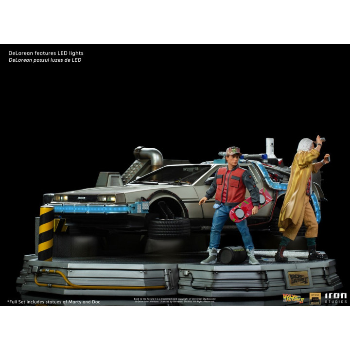 DeLorean Full Set Deluxe - Back to the Future Part II  Art Scale 1/10