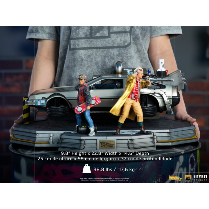 DeLorean Full Set Deluxe - Back to the Future Part II  Art Scale 1/10