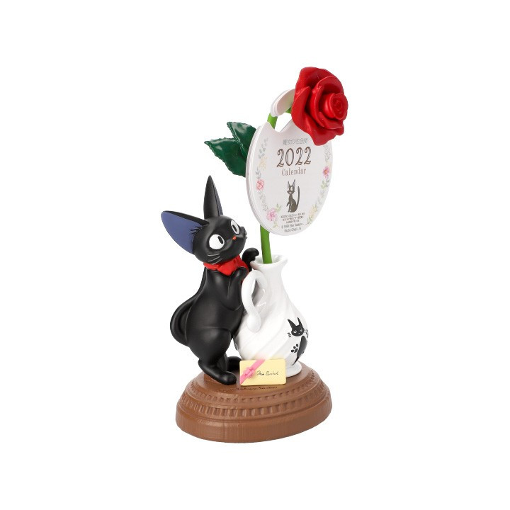 Statue Jiji et rose - Kiki la petite sorcière