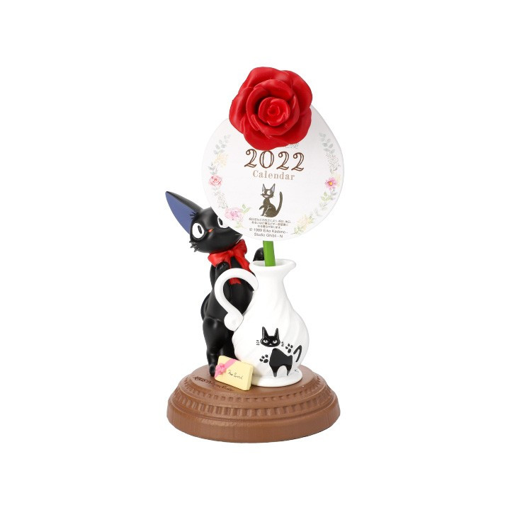 Statue Jiji et rose - Kiki la petite sorcière