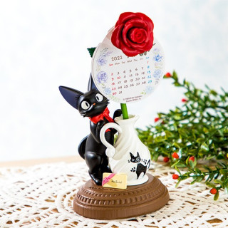 Statue Jiji et rose - Kiki la petite sorcière