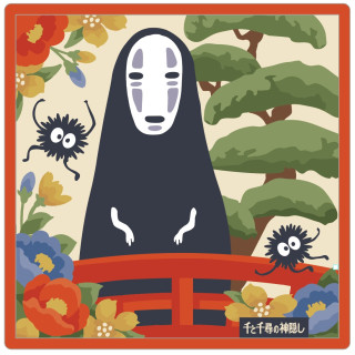 Mini-serviette No Face sur le pont 25 x 25 cm - Le Voyage de Chihiro