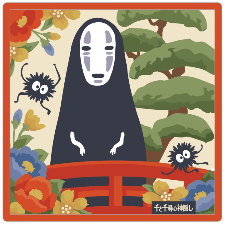 Mini-serviette No Face sur le pont 25 x 25 cm - Le Voyage de Chihiro