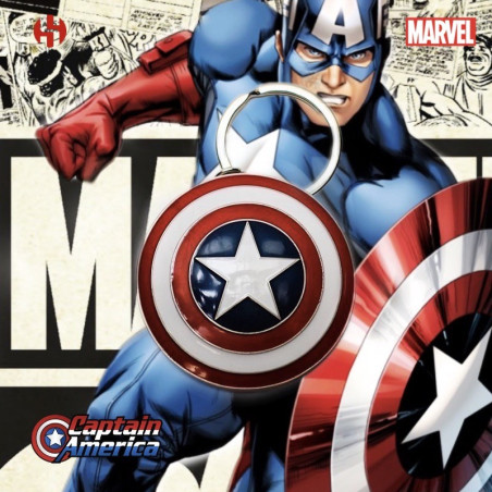 MARVEL PORTE-CLES - CAPTAIN AMERICA BOUCLIER METAL