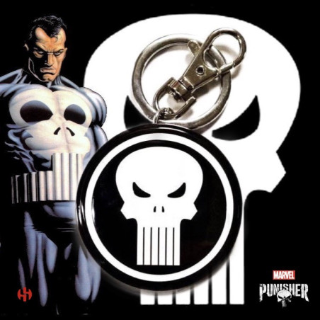 PUNISHER LOGO METAL KEYCHAIN - MARVEL