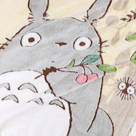 Grande couverture Feuilles et noisettes - Mon Voisin Totoro