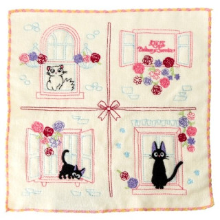 Mini-serviette Jiji à la fenêtre 25x25 - Kiki la petite sorcière