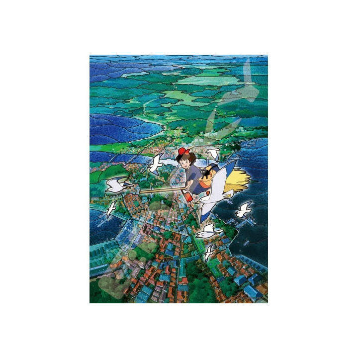 Puzzle Vitrail 500P Ciel de Koriko - Kiki la petite sorcière