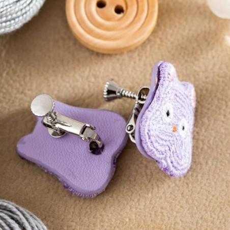 Bijou Boucle d’oreilles à Clips Broderie Boh Mouse - Le Voyage De Chi