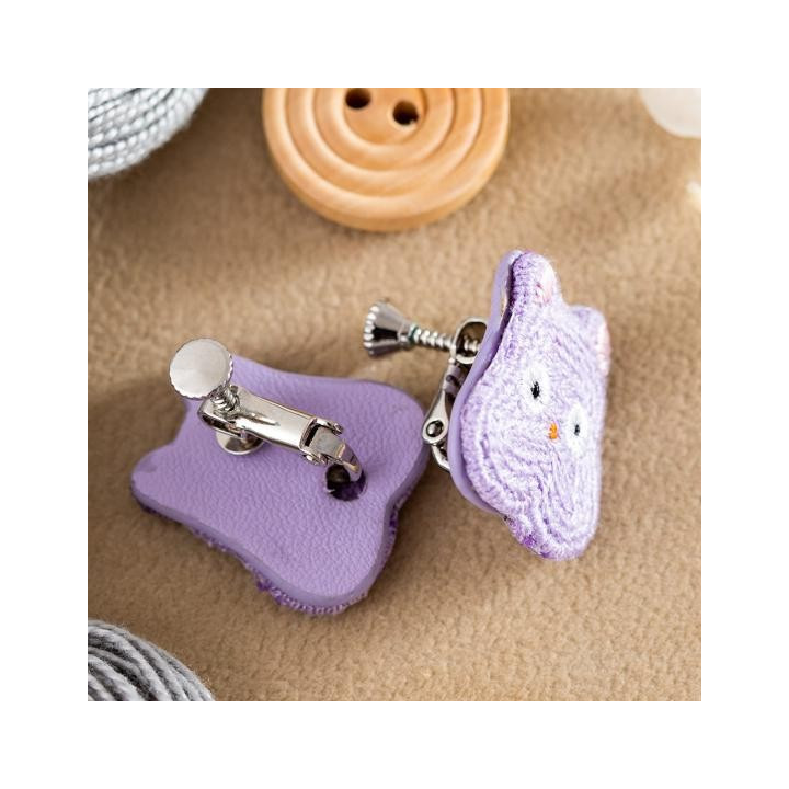 Bijou Boucle d’oreilles à Clips Broderie Boh Mouse - Le Voyage De Chi
