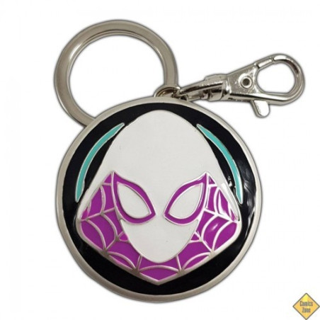 PORTE-CLÉS SPIDER-GWEN LOGO MÉTAL - MARVEL 