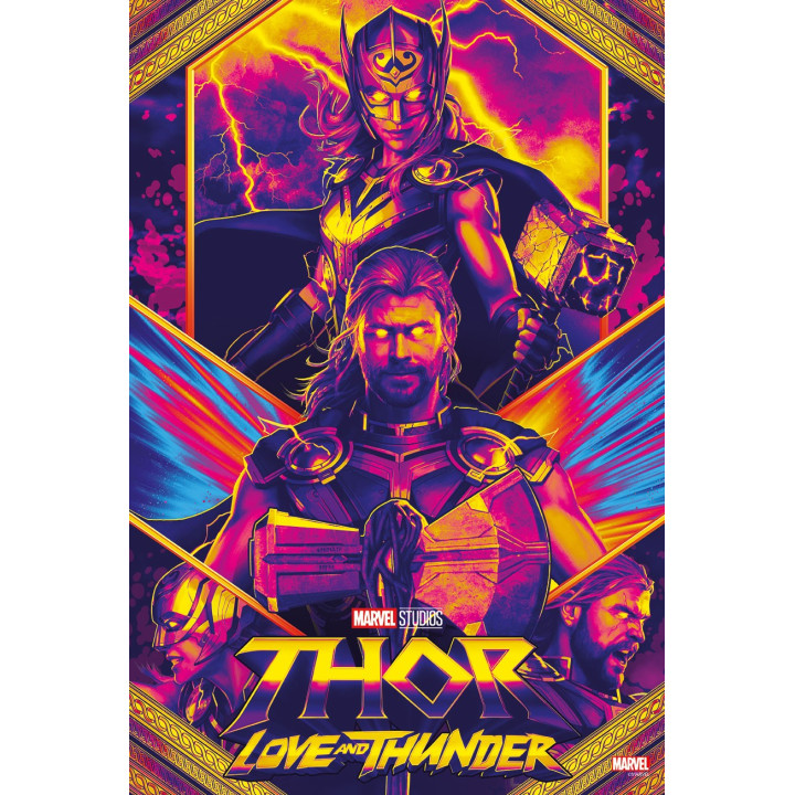 Tableau Marvel - Purple poster - Thor love and thunder 