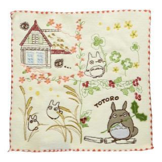 Mini Serviette Totoro Dans Le Jardin- Mon Voisin Totoro
