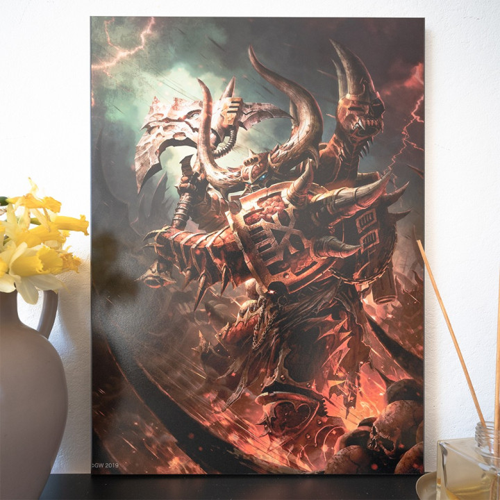 LAMINAGE 36.6x50 - KHORN DAEMONKIN - WARHAMMER 40K