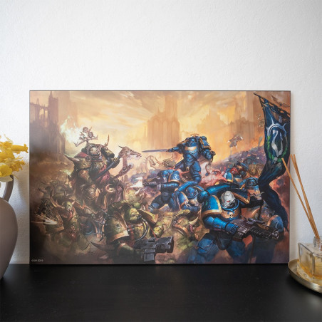 LAMINAGE 60x40 - ULTRAMARINES vs NURGLE - WARHAMMER 40K