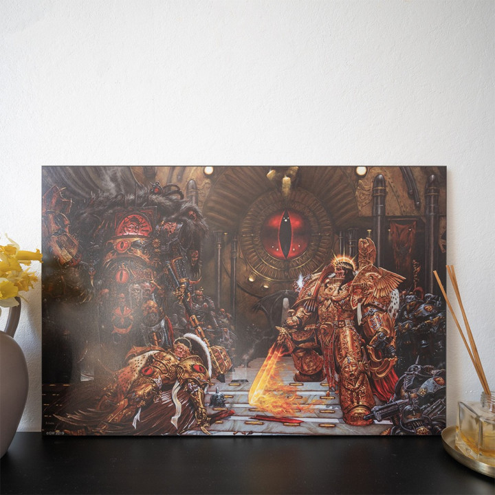 LAMINAGE 60x40 - EMPEROR vs HORUS - WARHAMMER 40K