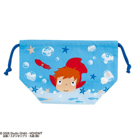 Sacoche à cordon Ponyo dans la mer 17x26 - Ponyo Sur La Falaise