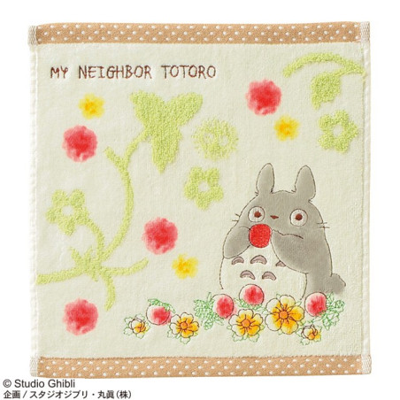 Mini Serviette Totoro Champs de fraises 25x25 - Mon Voisin Totoro