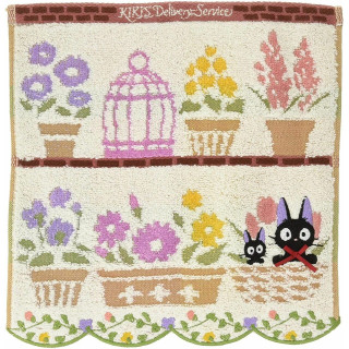Mini Serviette Jiji et ses fleurs préférées 25x25 - Kiki la petite so