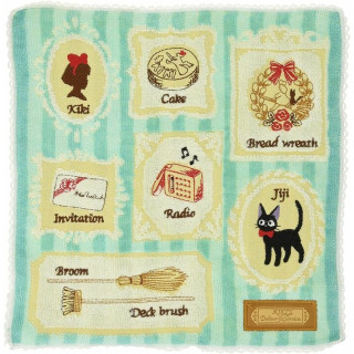 Mini Serviette Galerie de tableaux 25x25 - Kiki la petite sorcière