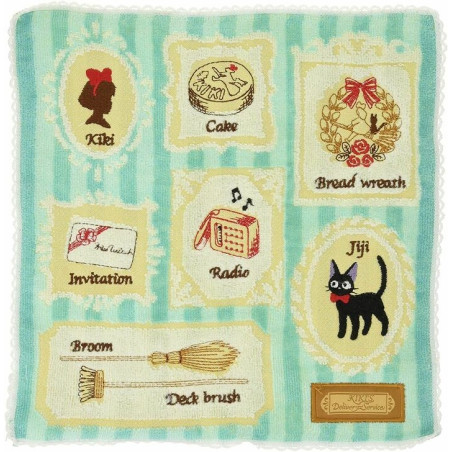 Mini Serviette Galerie de tableaux 25x25 - Kiki la petite sorcière