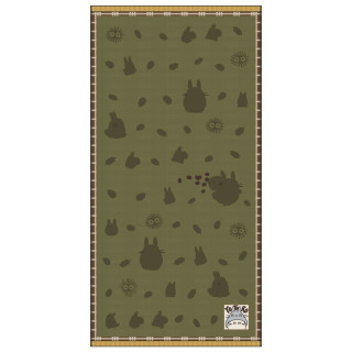 Grande serviette Vert Automne 60x120 cm - Mon Voisin Totoro