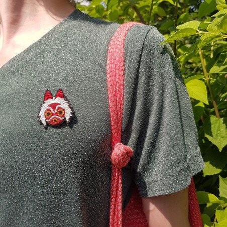 Broche cannetille Masque de San - Princesse Mononoké