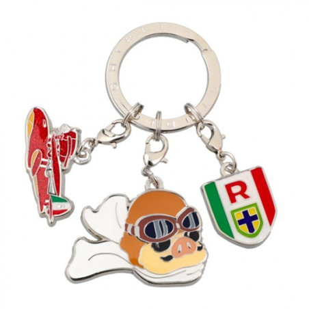 Porte-clés métal 3 personnages Marco - Porco Rosso