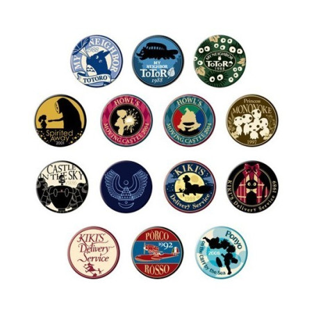 Boite Collection De 14 Badges Beige - Studio Ghibli