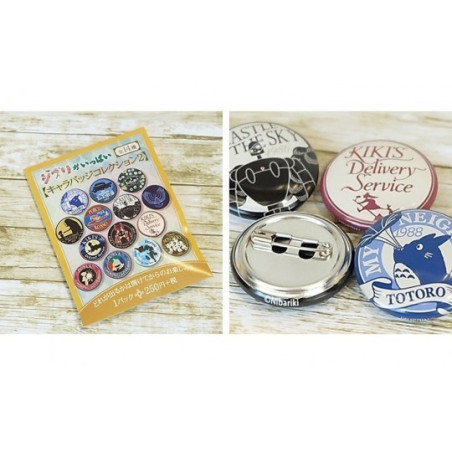 Boite Collection De 14 Badges Beige - Studio Ghibli
