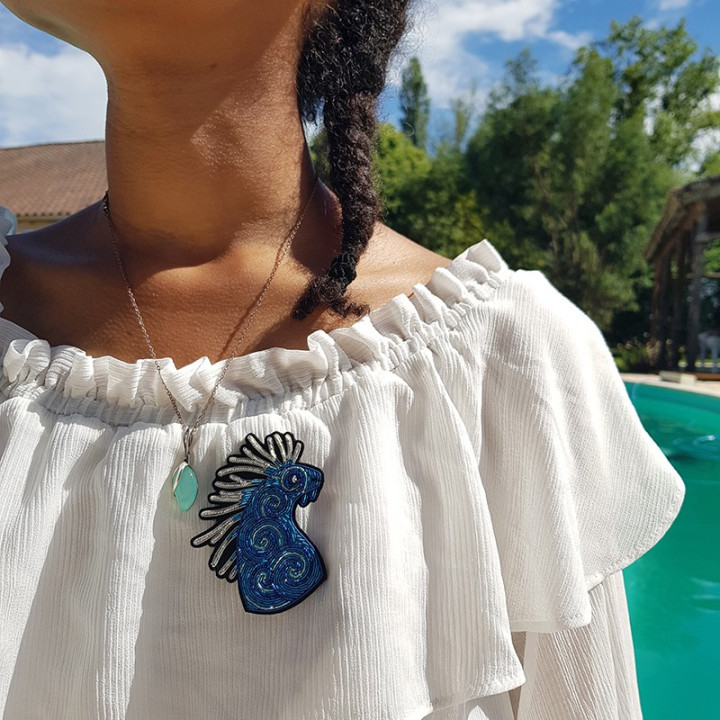 Broche cannetille Esprit de la forêt - Princesse Mononoké