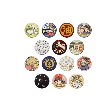 Boite Collection De 14 Badges Bleu - Studio Ghibli
