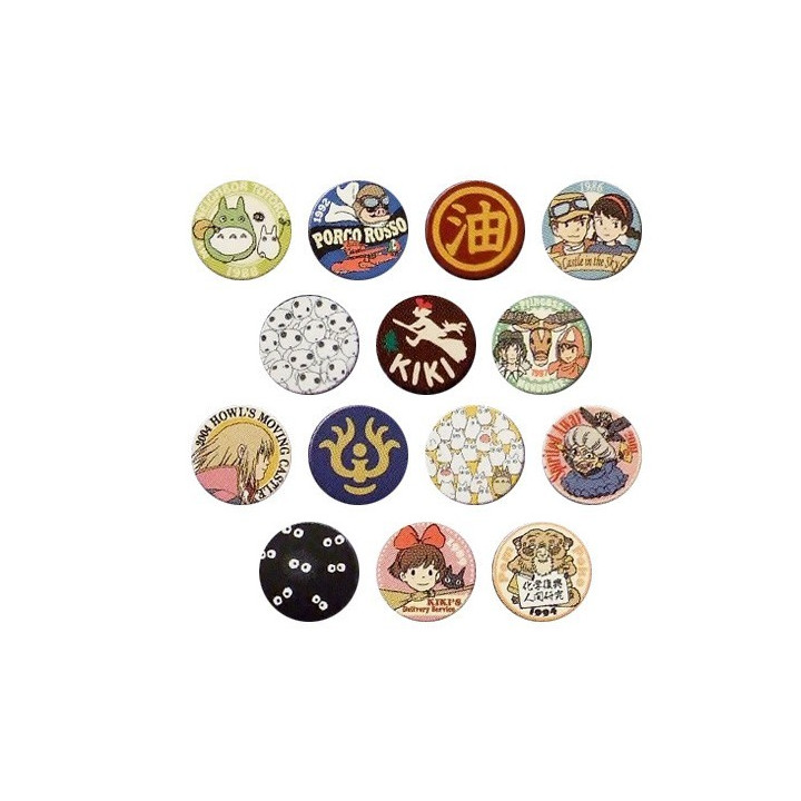 Boite Collection De 14 Badges Bleu - Studio Ghibli