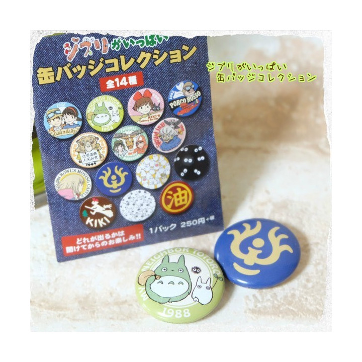 Boite Collection De 14 Badges Bleu - Studio Ghibli