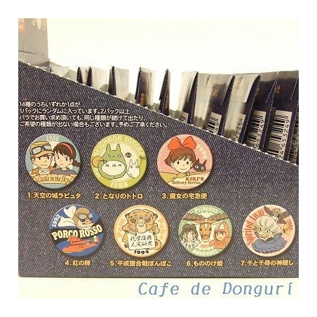 Boite Collection De 14 Badges Bleu - Studio Ghibli