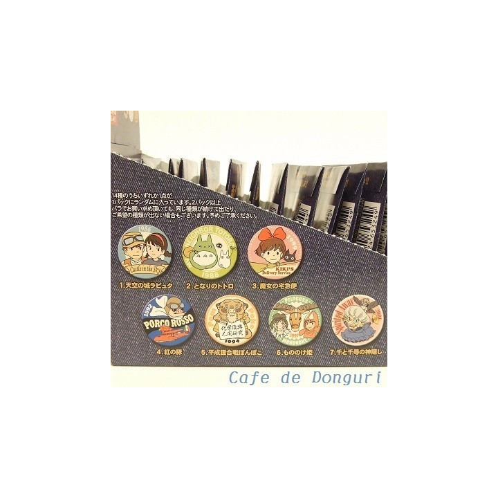 Boite Collection De 14 Badges Bleu - Studio Ghibli