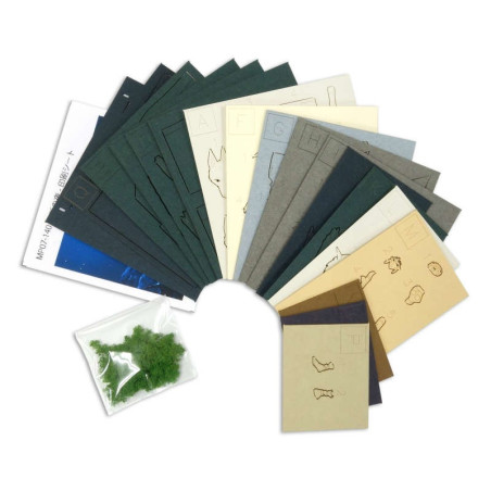 Diorama papier San et Moro sur un rocher -Princesse Mononoké