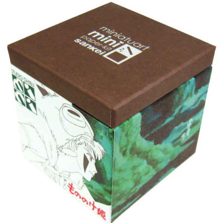 Diorama papier San et Moro sur un rocher -Princesse Mononoké