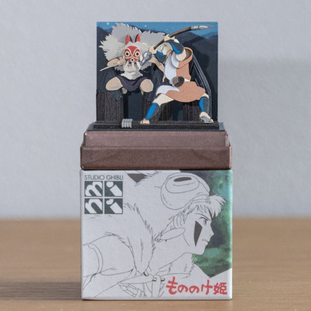Diorama papier San au combat -Princesse Mononoké