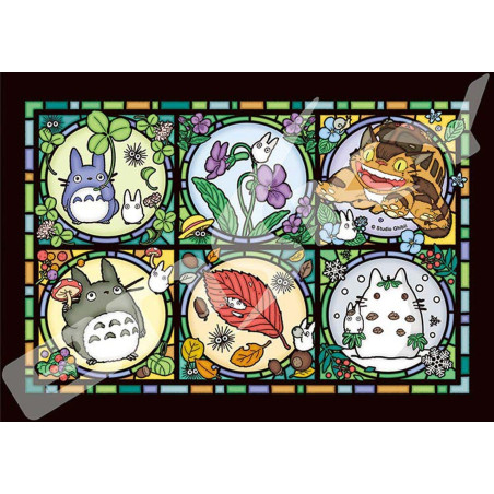 Puzzle Vitrail 208 Pcs Toutes les saisons -Mon Voisin Totoro